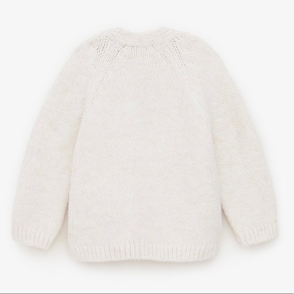 Zara NWT 2T-3T cotton knit soft cardigan in white. - Picture 2 of 2